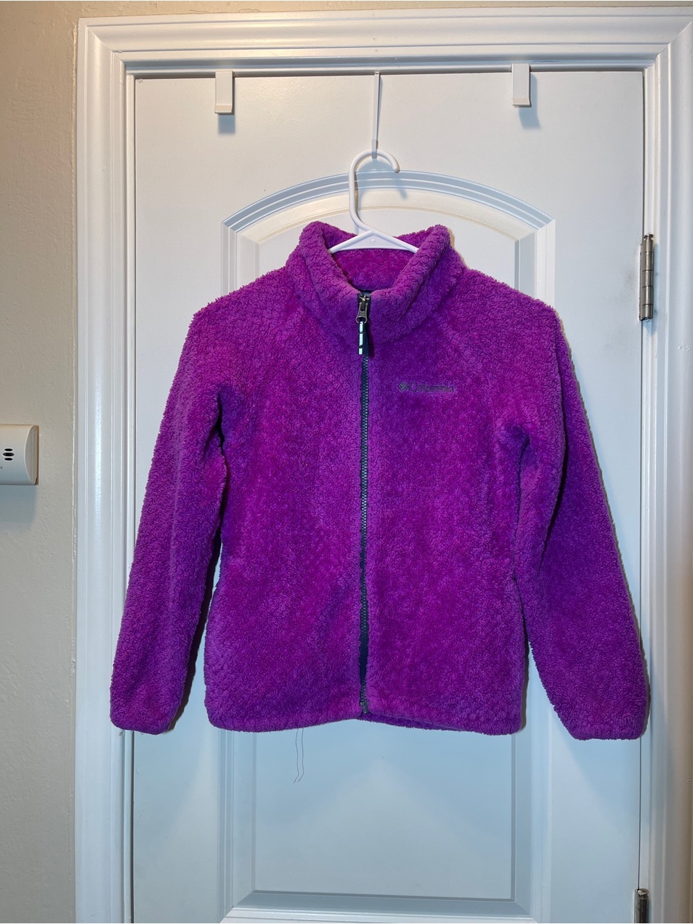 Columbia Girls' Bright Purple Plush Full-Zip Jacket
